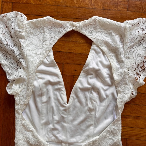 White lace wedding or formal gown - Picture 4 of 7